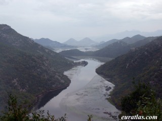 Le lac de Scutari vu de Rijeka Crnojevica