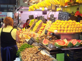 Le marché de la bocqueria à Barcelone