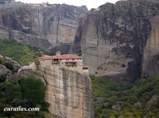Le monastère Roussanou, Météores