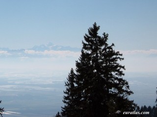 Le mont Blanc vu du Jura