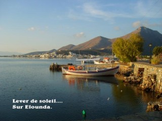 Lever de soleil sur Elounda