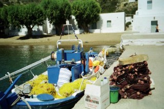 Maisons de pêcheurs et caïque Maisons de pêcheurs et caïque