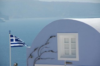 Santorin maison bleue