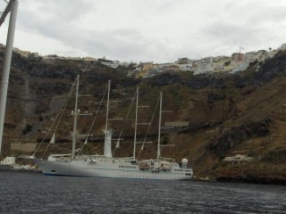 Santorin, vue de la mer