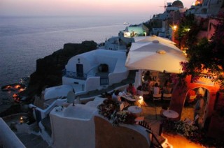 Soirée à Oia fin juin
