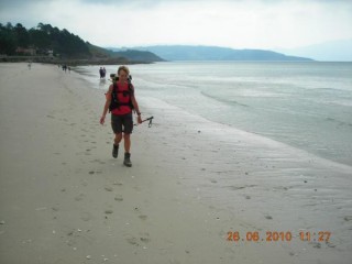 Sur la spendide plage de Langosteria ...