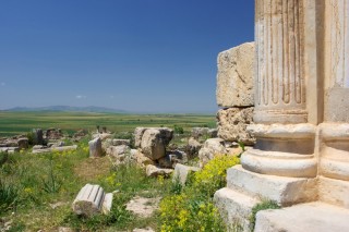 Vue sur la base des colonnes du capitol