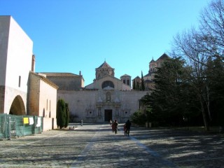 Vue du monastère de Poblet (Catalogne)