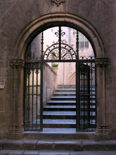 Vue du monastère de Poblet (Catalogne)