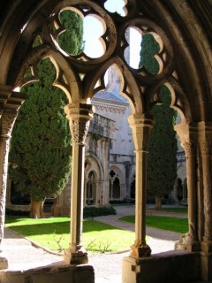 Vue du monastère de Poblet (Catalogne)