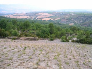 Paysage Pyrénéen sur la route entre Urgell et...