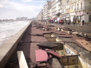 Dégats sur le remblai, tempête 2010