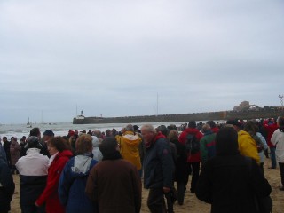 La foule au départ du vendée globe 2008