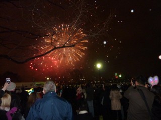 Nouvel an 2012 devant les chutes