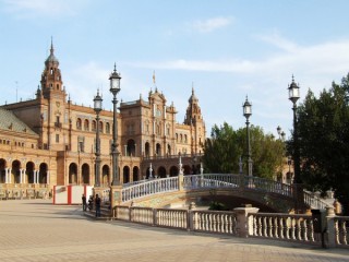 Photo de la Plaza de España à Séville... Photo de la Plaza de España à Séville...