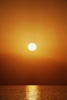 The sun goes down....