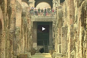 Au Colisée à Rome, une cage aux fauves reconstruite